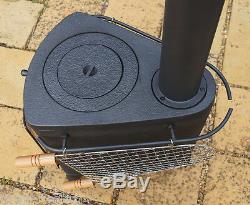 Hellfire Barbeque BBQ Outdoor Cast Iron Stove Chiminea Patio Heater Pizza Oven