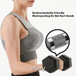 Hex Dumbbells Set 2.5kg-30kg Pair Ergo Hand Weights Rubber Encased Hexagonal Gym