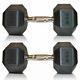 Hex Dumbbells Set Cast Iron Weights Rubber Encased Hexagonal Gym Single and Pair