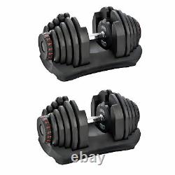 HolaHatha 10 TO 90 Pound Adjustable Dumbbell Home Gym Workout Equipment, Single