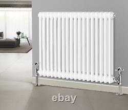 Horizontal Designer White Traditional Style Radiator 2 Column Cast Iron 600x830