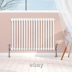 Horizontal Designer White Traditional Style Radiator 2 Column Cast Iron 600x830