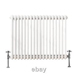 Horizontal Designer White Traditional Style Radiator 2 Column Cast Iron 600x830