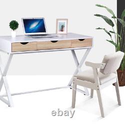 Household Computer Desk Office PC Laptop Table with 3 Drawers for Home Study Use