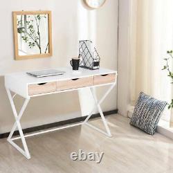 Household Computer Desk Office PC Laptop Table with 3 Drawers for Home Study Use