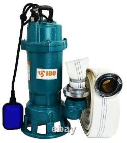 IBO FURY1.1kW Submersible Sewage Dirty Water Septic Sump Pump +grinder +30m hose