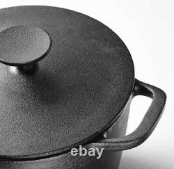 IKEA VARDAGEN Pot with lid, cast iron5 l Brand New