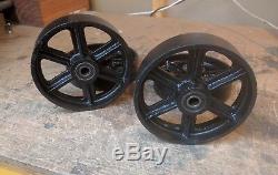 Industrial 8/200mm cast iron caster wheels for industrial furniture. Set of 4