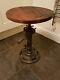 Industrial Side Table vintage style table Working Gears Adjustable Height