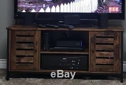 Industrial Style TV Unit Stand Vintage Storage Media Cabinet Rustic Sideboard