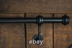 Industrial stair hand rail, staircase, cast iron, wrought iron, vintage, black