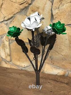 Iron Bouquet 6th Anniversary Gift Hand Forged Rose