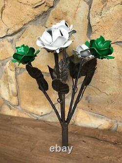 Iron Bouquet 6th Anniversary Gift Hand Forged Rose