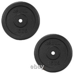 JLL Cast Iron Weight Plates, 0.5kg to 20kg pairs, for 1 Weight Lifting Bars