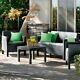Keter Rattan Garden Furniture Set 4 Piece Chairs Sofa Table Patio Conservatory
