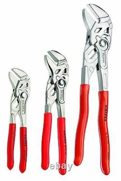 Knipex 3pc Plier Wrench Set 002006US2 7 10 12 Adjustable Pliers Spanners