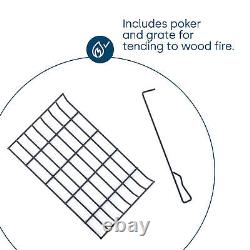 LIVIVO Garden Chimenea Fire Pit Cast Iron ChimInea Wood Burning Patio Heater Log