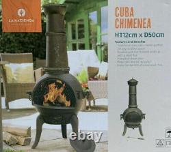 Large Cast Iron Chimenea Log Burner Cuba Chimenea Patio Heater Tall Chiminea