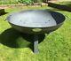 Large Garden Fire Pit Outdoor Patio Camping Cast Iron Bowl Log Burner Heater