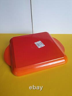 Le Creuset Cast Iron 24cm Skinny Square Grill Volcanic /New\