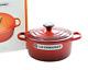 Le Creuset Cocotte Rondo 18cm Cherry Red Cast Iron Silver Knob New in Box