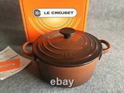 Le Creuset Cocotte Rondo 18cm Chestnut Brown Black knob cast iron enamel pot
