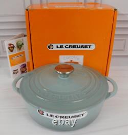 Le Creuset Enameled Cast Iron 2.75 Quart Shallow Round Dutch Oven, Sea Salt -New