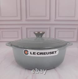 Le Creuset Enameled Cast Iron 2.75 Quart Shallow Round Dutch Oven, Sea Salt -New