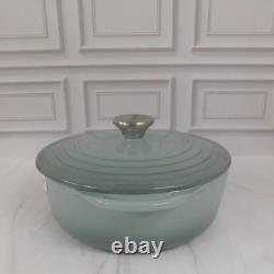 Le Creuset Enameled Cast Iron 2.75 Quart Shallow Round Dutch Oven, Sea Salt -New