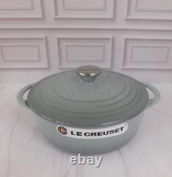 Le Creuset Enameled Cast Iron 2.75 Quart Shallow Round Dutch Oven, Sea Salt -New