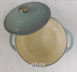 Le Creuset Enameled Cast Iron 2.75 Quart Shallow Round Dutch Oven, Sea Salt -New