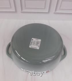 Le Creuset Enameled Cast Iron 2.75 Quart Shallow Round Dutch Oven, Sea Salt -New