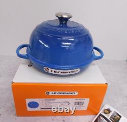 Le Creuset Signature Cast Iron 1.75 Quart Bread Oven, Marseille Blue New