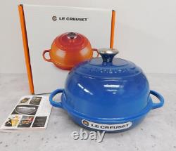 Le Creuset Signature Cast Iron 1.75 Quart Bread Oven, Marseille Blue New