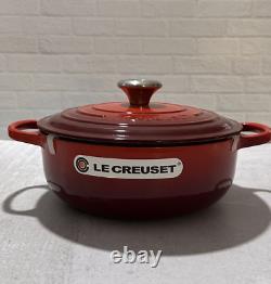 Le Creuset Signature Cast Iron 3.5 Quart Sauteuse Oven, Cerise Red NEW