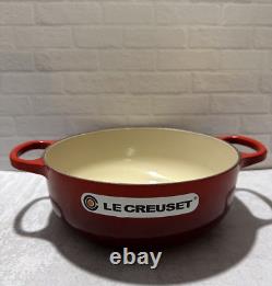 Le Creuset Signature Cast Iron 3.5 Quart Sauteuse Oven, Cerise Red NEW