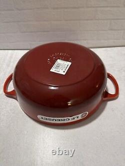 Le Creuset Signature Cast Iron 3.5 Quart Sauteuse Oven, Cerise Red NEW