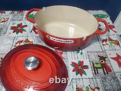 Le Creuset Signature Cast Iron 5-Quart Oval Dutch Oven, Cerise Red NEW