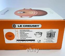 Le Creuset Signature Cocotte 22cm 3.5qt Flame Orange Silver Knob Cast Iron