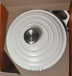 Le Creuset Signature Enameled Cast Iron Sauteuse Pan, 3.5 qt, Matte White, NIB