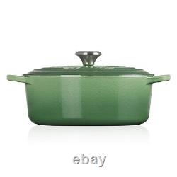 Le Creuset Signature Enamelled Cast Iron Oval Casserole Dish Green With Lid 29cm