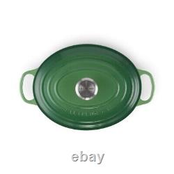 Le Creuset Signature Enamelled Cast Iron Oval Casserole Dish Green With Lid 29cm