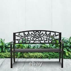 Livivo Outdoor Cast Iron/metal Garden Bench Seat Patio Furniture Park Decorative