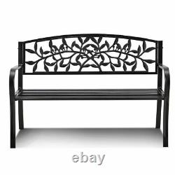 Livivo Outdoor Cast Iron/metal Garden Bench Seat Patio Furniture Park Decorative