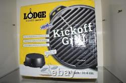 Lodge Cast Iron Kickoff Round 12 in Grill L12RG C1300 NIB