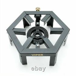 Lpg Gas Burner Cooker Cast Iron Boiling Ring Camping Catering Heavy Hex