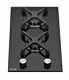 MILLAR GH3020KB 30cm Built-in 2 Burner Domino Gas on Glass Hob-Cast Iron Stands