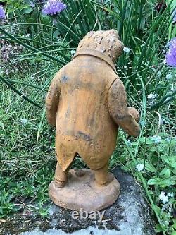 Metal Rusty Cast Iron Mr Toad Statue Garden Ornament