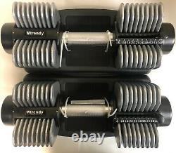 Mtrendy 5-50 lbs Adjustable Dumbbell Silver Single / Pair Weight Exercise New