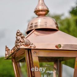 NEW 1.5m Miniature Polished Copper Victorian Lamp Post & Lantern Set